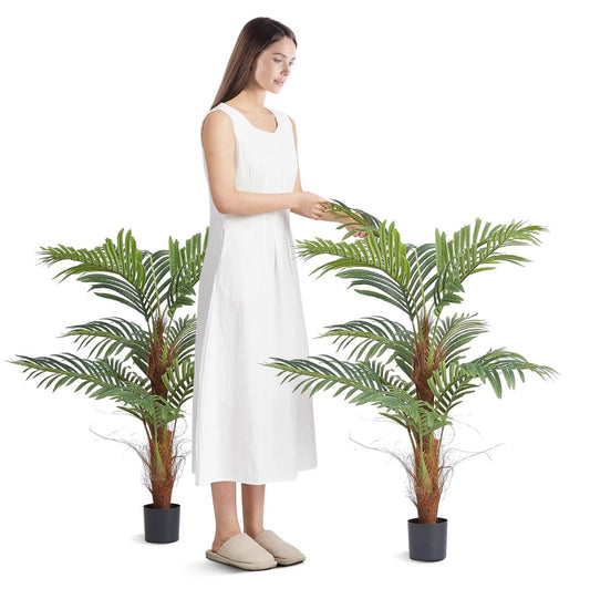 Artificial Palm Tree, 4 FT Tall Faux Plant