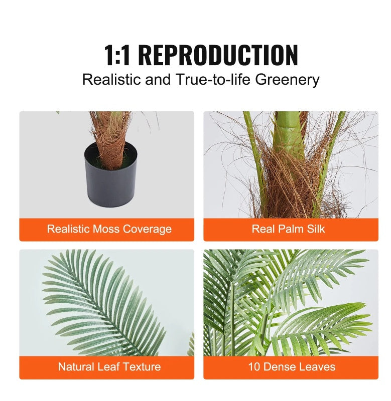 Artificial Palm Tree, 4 FT Tall Faux Plant