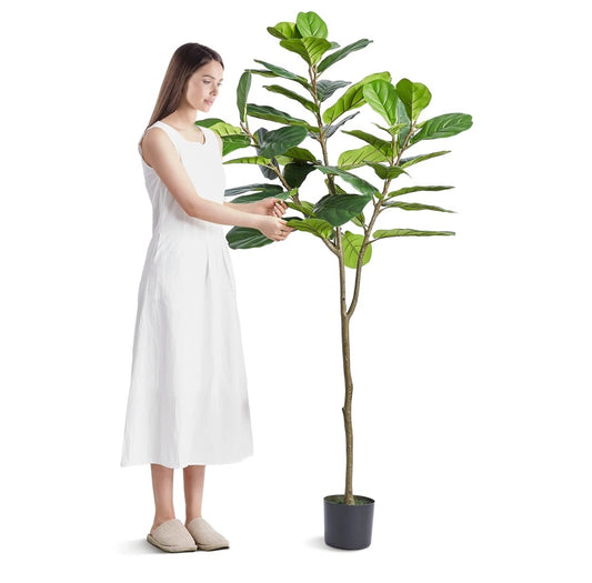 Artificial Fiddle Leaf Fig Tree, 6 FT