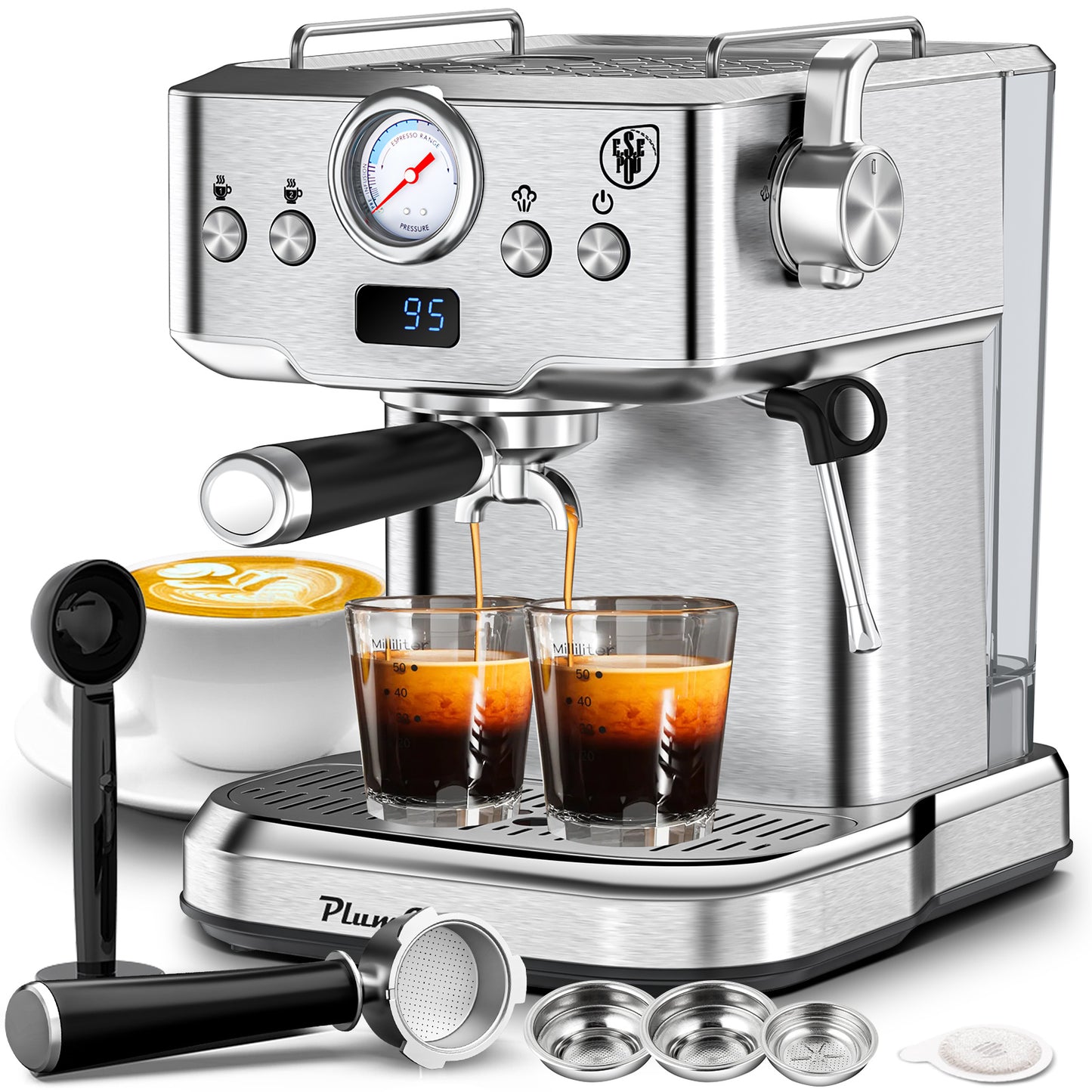 20 Bar Professional Espresso Machine With Milk Frother