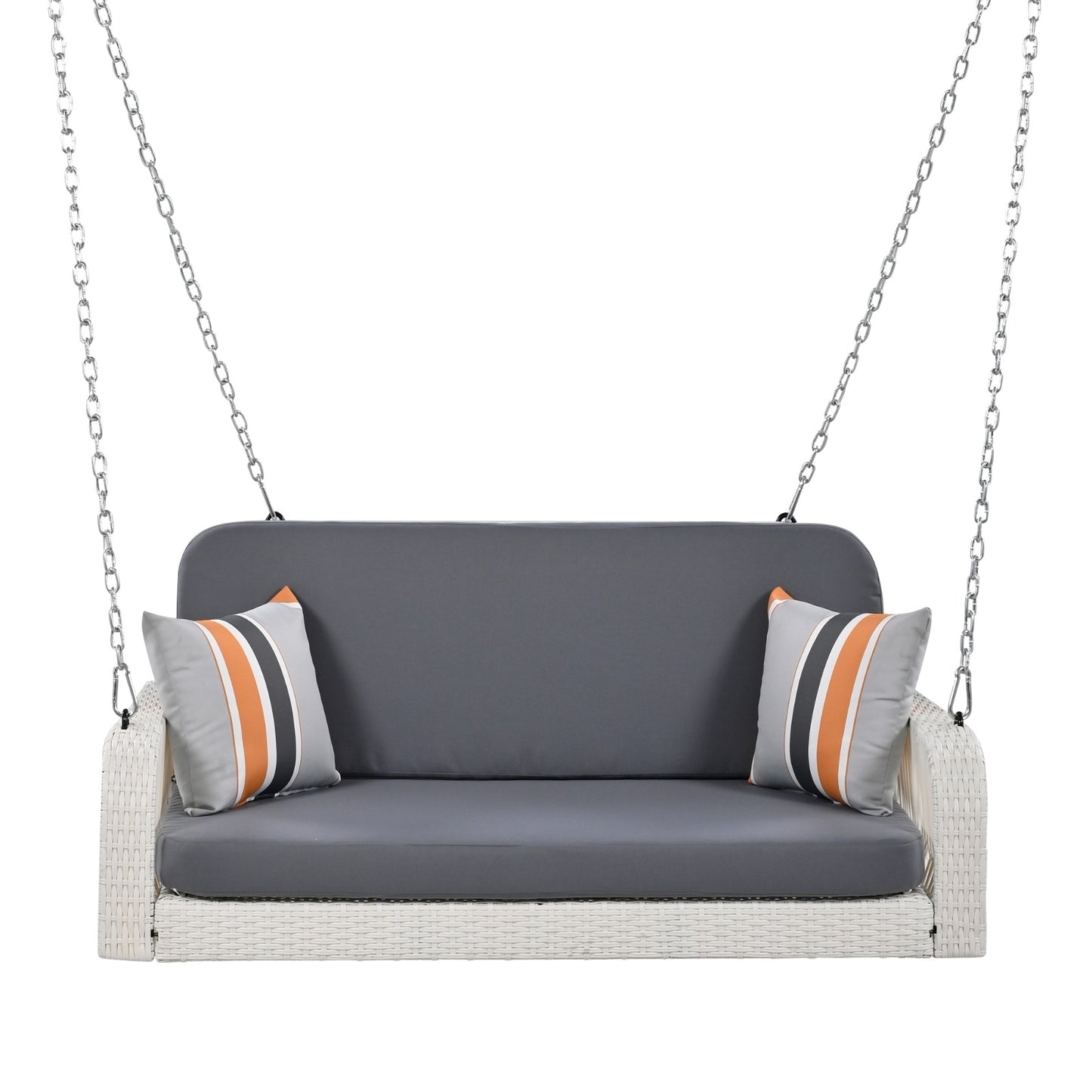 Wicker Porch Swing, 2-Seater Hanging Bench