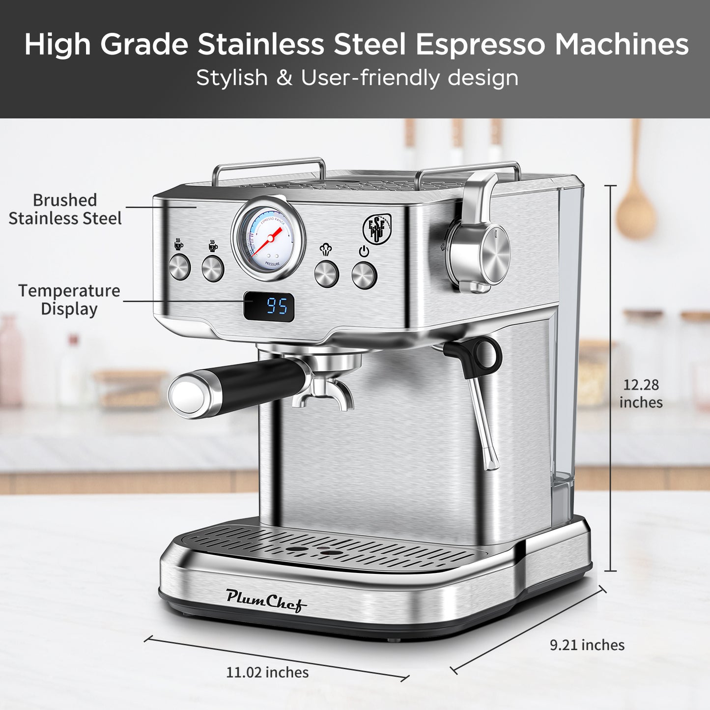 20 Bar Professional Espresso Machine With Milk Frother