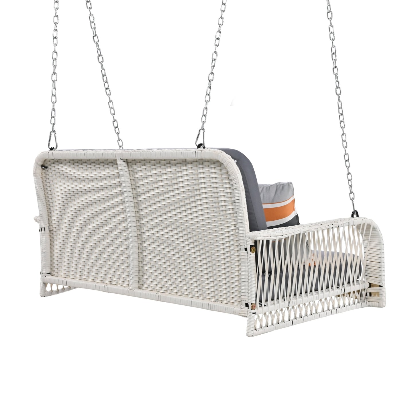Wicker Porch Swing, 2-Seater Hanging Bench